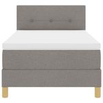 Casa si Gradina - Mobilier - Paturi si accesorii - Paturi - Pat cu arcuri cu saltea gri taupe 80x200 cm tesatura - Infinity.ro