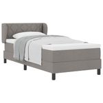 Casa si Gradina - Mobilier - Paturi si accesorii - Paturi - Pat box spring cu saltea, taupe, 100x200 cm, textil - Infinity.ro