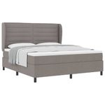 Casa si Gradina - Mobilier - Paturi si accesorii - Paturi - Pat cu saltea Taupe 180x200 cm, tesatura - Infinity.ro