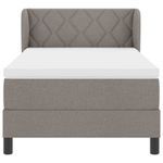Casa si Gradina - Mobilier - Paturi si accesorii - Paturi - Pat box spring cu saltea, taupe, 100x200 cm, textil - Infinity.ro
