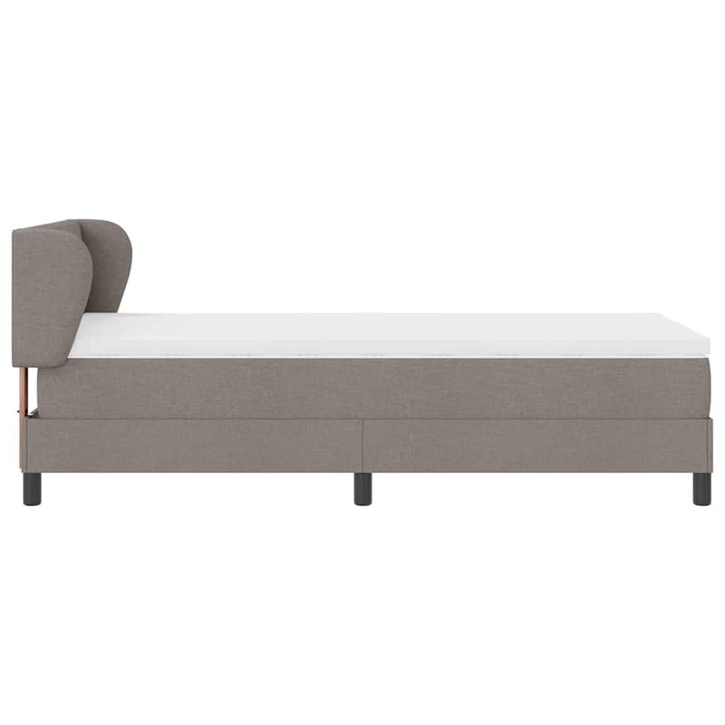 Casa si Gradina - Mobilier - Paturi si accesorii - Paturi - Pat box spring cu saltea, taupe, 100x200 cm, textil - Infinity.ro