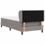 Casa si Gradina - Mobilier - Paturi si accesorii - Paturi - Pat box spring cu saltea, taupe, 100x200 cm, textil - Infinity.ro