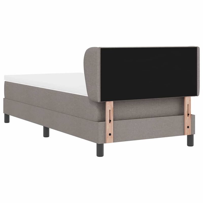 Casa si Gradina - Mobilier - Paturi si accesorii - Paturi - Pat box spring cu saltea, taupe, 100x200 cm, textil - Infinity.ro