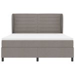 Casa si Gradina - Mobilier - Paturi si accesorii - Paturi - Pat cu saltea Taupe 180x200 cm, tesatura - Infinity.ro