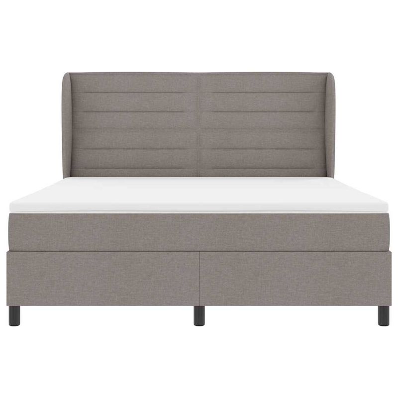 Casa si Gradina - Mobilier - Paturi si accesorii - Paturi - Pat cu saltea Taupe 180x200 cm, tesatura - Infinity.ro