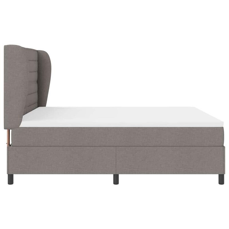 Casa si Gradina - Mobilier - Paturi si accesorii - Paturi - Pat cu saltea Taupe 180x200 cm, tesatura - Infinity.ro
