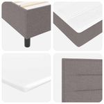 Casa si Gradina - Mobilier - Paturi si accesorii - Paturi - Pat cu saltea Taupe 180x200 cm, tesatura - Infinity.ro