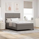 Casa si Gradina - Mobilier - Paturi si accesorii - Paturi - Pat cu arcuri cu saltea taupe 140x190 cm din tesatura - Infinity.ro