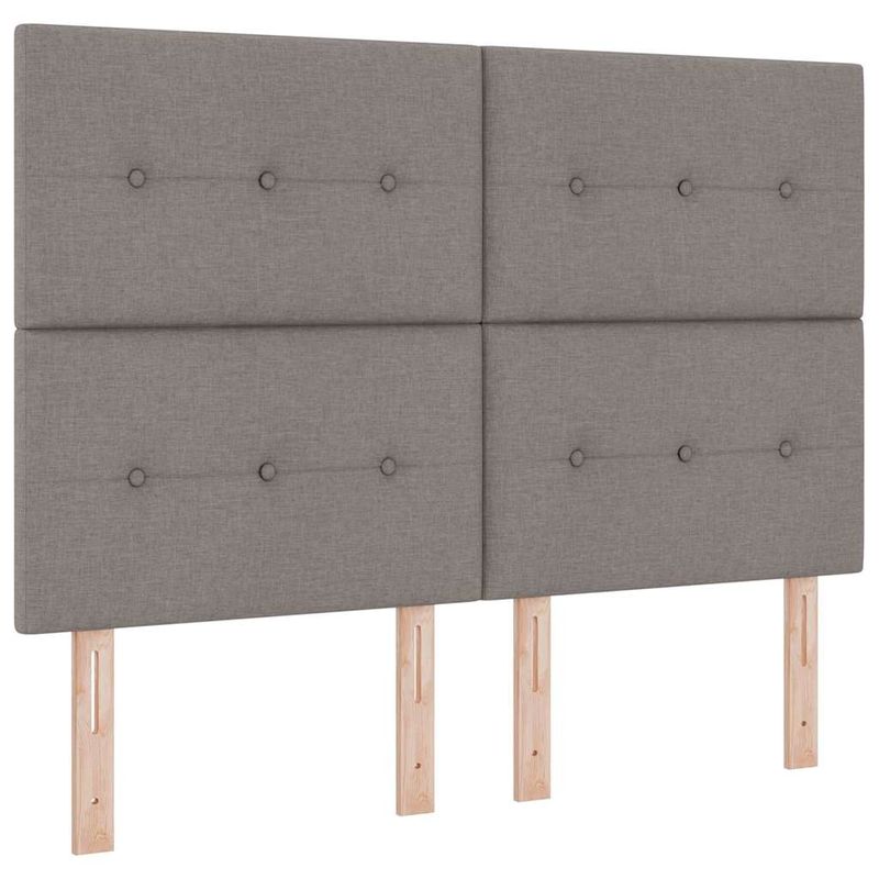 Casa si Gradina - Mobilier - Paturi si accesorii - Paturi - Pat cu arcuri cu saltea taupe 140x190 cm din tesatura - Infinity.ro