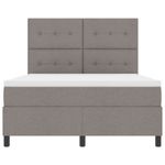 Casa si Gradina - Mobilier - Paturi si accesorii - Paturi - Pat cu arcuri cu saltea taupe 140x190 cm din tesatura - Infinity.ro