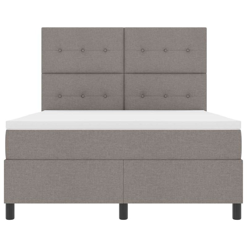 Casa si Gradina - Mobilier - Paturi si accesorii - Paturi - Pat cu arcuri cu saltea taupe 140x190 cm din tesatura - Infinity.ro