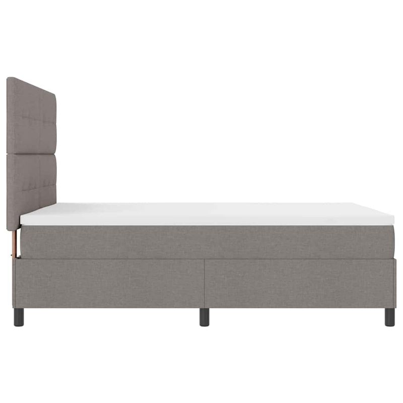 Casa si Gradina - Mobilier - Paturi si accesorii - Paturi - Pat cu arcuri cu saltea taupe 140x190 cm din tesatura - Infinity.ro