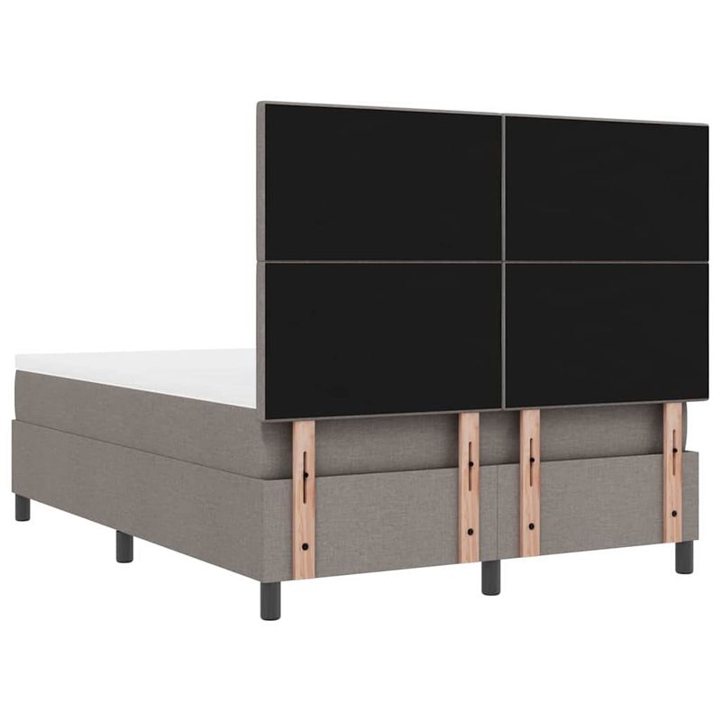 Casa si Gradina - Mobilier - Paturi si accesorii - Paturi - Pat cu arcuri cu saltea taupe 140x190 cm din tesatura - Infinity.ro