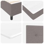 Casa si Gradina - Mobilier - Paturi si accesorii - Paturi - Pat cu arcuri cu saltea taupe 140x190 cm din tesatura - Infinity.ro