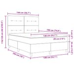 Casa si Gradina - Mobilier - Paturi si accesorii - Paturi - Pat cu arcuri cu saltea taupe 140x190 cm din tesatura - Infinity.ro