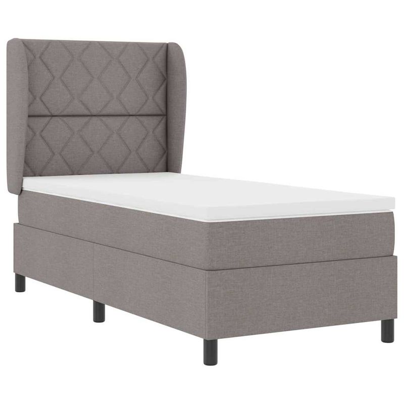 Casa si Gradina - Mobilier - Paturi si accesorii - Paturi - Pat cu saltea taupe, 100 x 200 cm, din material de calitate - Infinity.ro