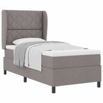 Casa si Gradina - Mobilier - Paturi si accesorii - Paturi - Pat cu saltea taupe, 100 x 200 cm, din material de calitate - Infinity.ro
