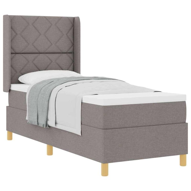 Casa si Gradina - Mobilier - Paturi si accesorii - Paturi - Pat cu arcuri cu saltea taupe 80x200 cm - Infinity.ro