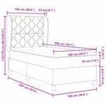 Casa si Gradina - Mobilier - Paturi si accesorii - Paturi - Pat cu saltea taupe, 100 x 200 cm, din material de calitate - Infinity.ro
