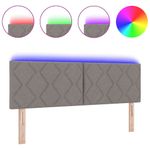 Casa si Gradina - Mobilier - Paturi si accesorii - Accesorii paturi - Tablie de pat LED  Design Patratele Maro inchis 160 cm din tesatura - Infinity.ro