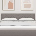 Casa si Gradina - Mobilier - Paturi si accesorii - Accesorii paturi - Tablie de pat LED  Design Patratele Maro inchis 160 cm din tesatura - Infinity.ro