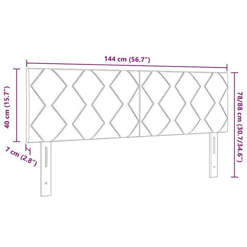 Casa si Gradina - Mobilier - Paturi si accesorii - Accesorii paturi - Tablie de pat LED  Design Patratele Maro inchis 160 cm din tesatura - Infinity.ro