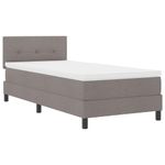 Casa si Gradina - Mobilier - Paturi si accesorii - Paturi - Pat Box Spring cu Saltea & LED Taupe 100x200 cm Textil - Infinity.ro