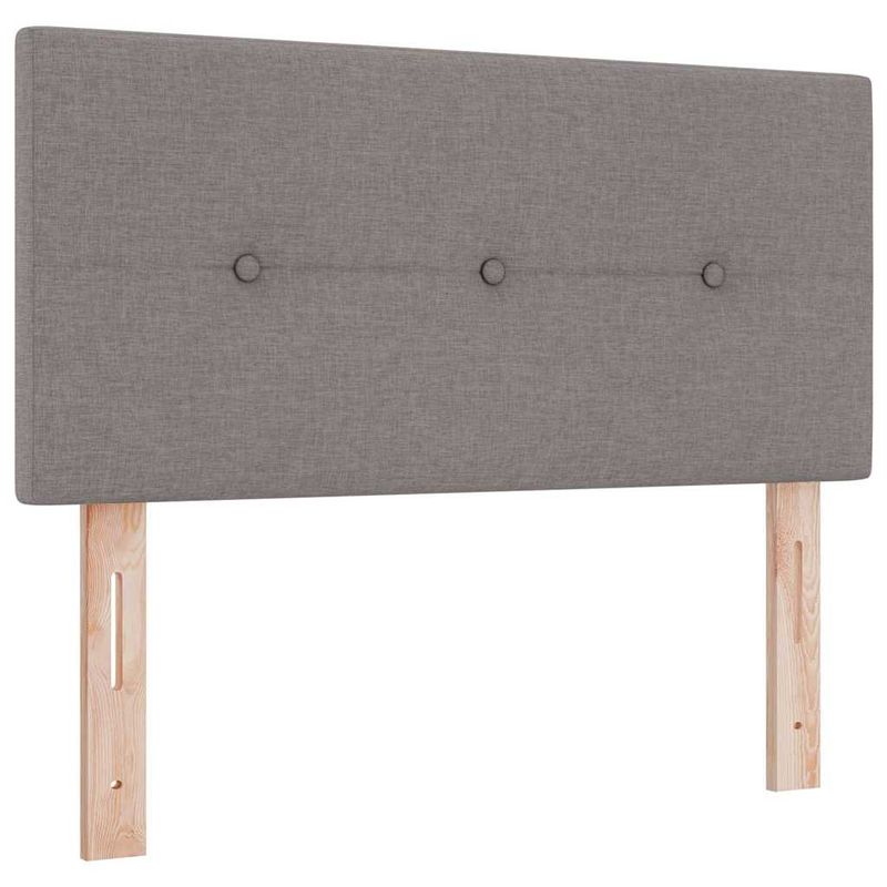 Casa si Gradina - Mobilier - Paturi si accesorii - Paturi - Pat Box Spring cu Saltea & LED Taupe 100x200 cm Textil - Infinity.ro