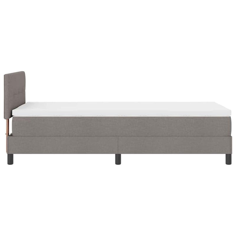 Casa si Gradina - Mobilier - Paturi si accesorii - Paturi - Pat Box Spring cu Saltea & LED Taupe 100x200 cm Textil - Infinity.ro