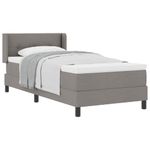 Casa si Gradina - Mobilier - Paturi si accesorii - Paturi - Pat Box Spring cu saltea, Taupe, 100x200 cm, tesatura. - Infinity.ro
