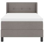 Casa si Gradina - Mobilier - Paturi si accesorii - Paturi - Pat Box Spring cu saltea, Taupe, 100x200 cm, tesatura. - Infinity.ro