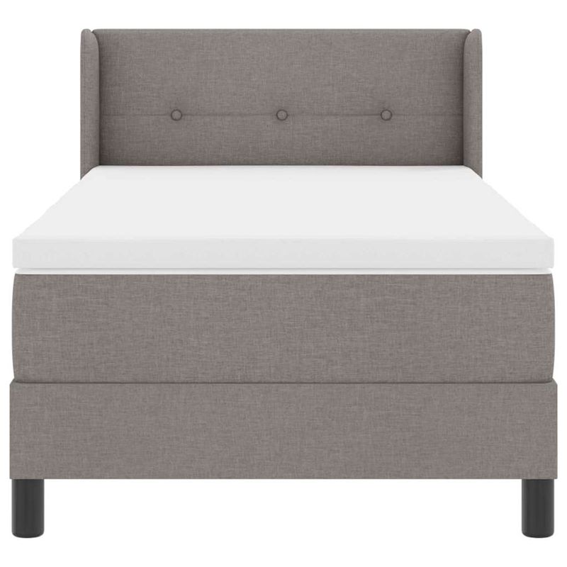 Casa si Gradina - Mobilier - Paturi si accesorii - Paturi - Pat Box Spring cu saltea, Taupe, 100x200 cm, tesatura. - Infinity.ro