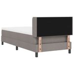 Casa si Gradina - Mobilier - Paturi si accesorii - Paturi - Pat Box Spring cu saltea, Taupe, 100x200 cm, tesatura. - Infinity.ro