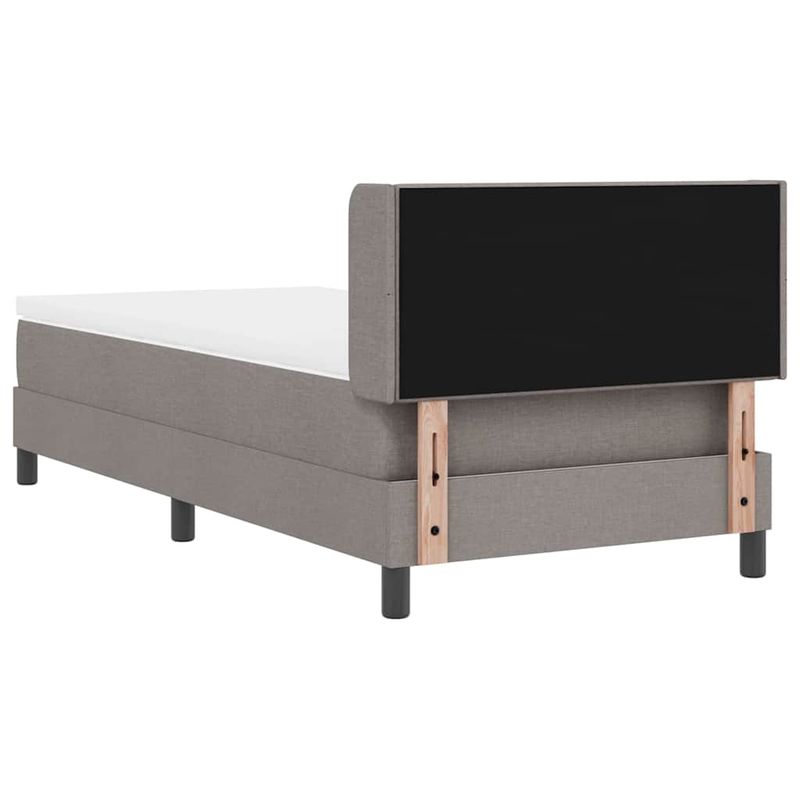 Casa si Gradina - Mobilier - Paturi si accesorii - Paturi - Pat Box Spring cu saltea, Taupe, 100x200 cm, tesatura. - Infinity.ro