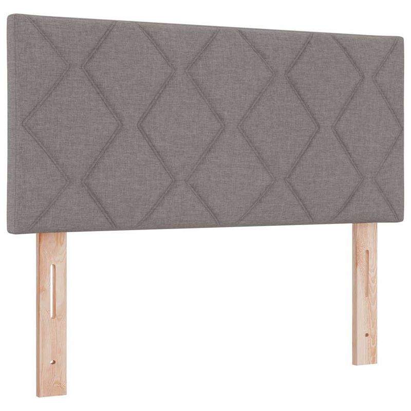 Casa si Gradina - Mobilier - Paturi si accesorii - Paturi - Pat cu arc de boxa si saltea Taupe, 100 x 200 cm, material textil. - Infinity.ro
