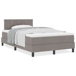 Casa si Gradina - Mobilier - Paturi si accesorii - Paturi - Pat cu arcuri si saltea Taupe 120x190 cm din tesatura - Infinity.ro