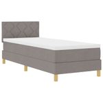 Casa si Gradina - Mobilier - Paturi si accesorii - Paturi - Pat box spring cu saltea & LED taupe 80x200 cm tesatura - Infinity.ro