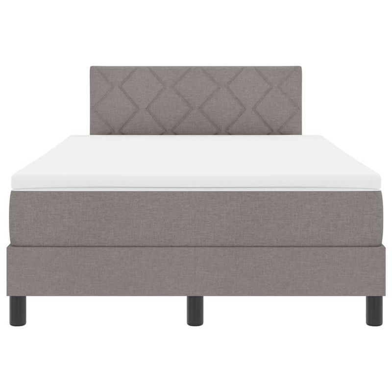 Casa si Gradina - Mobilier - Paturi si accesorii - Paturi - Pat cu arcuri si saltea Taupe 120x190 cm din tesatura - Infinity.ro