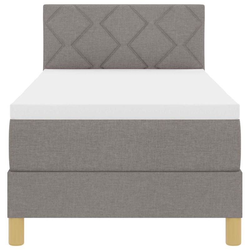 Casa si Gradina - Mobilier - Paturi si accesorii - Paturi - Pat box spring cu saltea & LED taupe 80x200 cm tesatura - Infinity.ro
