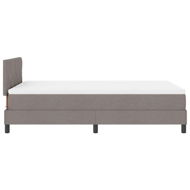 Casa si Gradina - Mobilier - Paturi si accesorii - Paturi - Pat cu arcuri si saltea Taupe 120x190 cm din tesatura - Infinity.ro