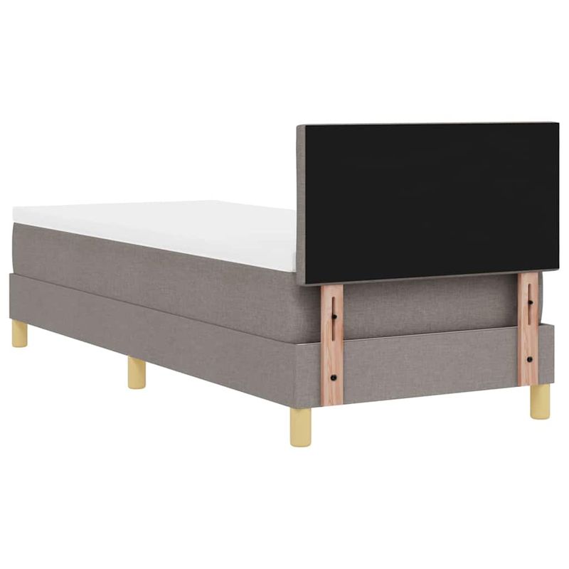 Casa si Gradina - Mobilier - Paturi si accesorii - Paturi - Pat box spring cu saltea & LED taupe 80x200 cm tesatura - Infinity.ro