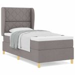 Casa si Gradina - Mobilier - Paturi si accesorii - Paturi - Pat box spring cu saltea, taupe, 100x200 cm, textil - Infinity.ro
