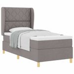 Casa si Gradina - Mobilier - Paturi si accesorii - Paturi - Pat box spring cu saltea, taupe, 100x200 cm, textil - Infinity.ro