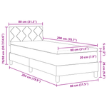 Casa si Gradina - Mobilier - Paturi si accesorii - Paturi - Pat box spring cu saltea & LED taupe 80x200 cm tesatura - Infinity.ro