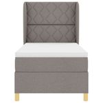 Casa si Gradina - Mobilier - Paturi si accesorii - Paturi - Pat box spring cu saltea, taupe, 100x200 cm, textil - Infinity.ro