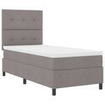 Casa si Gradina - Mobilier - Paturi si accesorii - Paturi - Pat cu saltea cu arcuri si LED, Gri taupe, 100 x 200 cm, tesatura - Infinity.ro
