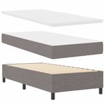 Casa si Gradina - Mobilier - Paturi si accesorii - Paturi - Pat cu saltea cu arcuri si LED, Gri taupe, 100 x 200 cm, tesatura - Infinity.ro
