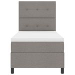 Casa si Gradina - Mobilier - Paturi si accesorii - Paturi - Pat cu saltea cu arcuri si LED, Gri taupe, 100 x 200 cm, tesatura - Infinity.ro