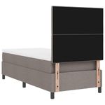 Casa si Gradina - Mobilier - Paturi si accesorii - Paturi - Pat cu saltea cu arcuri si LED, Gri taupe, 100 x 200 cm, tesatura - Infinity.ro