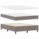 Casa si Gradina - Mobilier - Paturi si accesorii - Paturi - Pat cu saltea cu arcuri si LED taupe 140x190 cm, tesatura - Infinity.ro